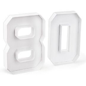 80 Set Cardboard Number for Charcuterie 10.2'' Fillable Tray Charcuterie Paper Box for 80th Birthday Anniversary Party Decorations Chocolate Candy Cupcake Container