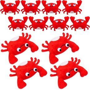 12Pack Lobster Toy Cute Plush Lobster Stuffed Animal Crab Doll for Kids, Soft Mini Plush Stuffed Lobster Crab Hanging Ornaments for Key Purse Bag Backpack DIY Birthday Party Favors