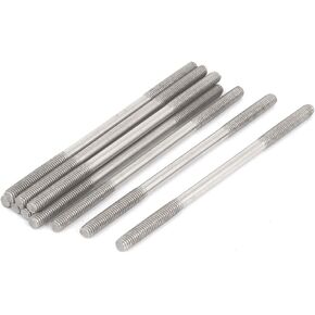 uxcell M3x60mm 304 Stainless Steel Double End Threaded Stud Screw Bolt 10pcs