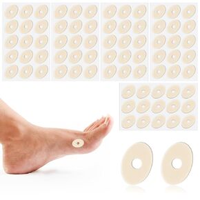 75pcs Corn Cushions, Corn Pads for Toes Latex Sponge Foot Callus Pads Self-Adhesive Foot Care Cushions Corn Protectors for Men Women Feet Toes (Small Oval)