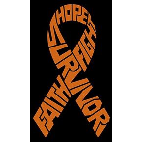 Survivor Leukemia Cancer Ribbon Vinyl Decal | Orange | Made in USA by Foxtail Decals | for Car Windows, Tablets, Laptops, Water Bottles, etc. | 2.6 x 4.5 inch
