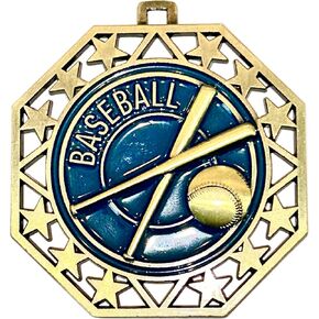 Express Medals Various 10 Pack Styles of Baseball Award Medals with Neck Ribbons Trophy Award Prize Gift