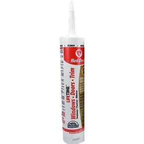 Red Devil 0856PR Lifetime Window, Door & Trim Advanced Sealant Plus Silicone, 1-Pack, White