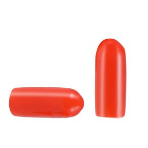 Screw Thread Protectors PVC Rubber Round Tube Bolt Cap Plastic End Cap Cover Inner Dia.20mm Red 10Pcs