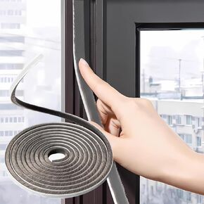33 Ft Weather Stripping for Doors and Windows, 0.35" Wide x 0.35" Thick Self Adhesive Seal Strip,Door Brush Seal Felt Pile Window Weather Stripping for Soundproofing, Windproof, Dustproof