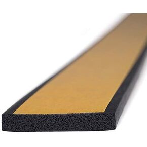A064-10F Sponge Rubber Seal with Self Adhesive 0.39" Height X 1.57" Width | Universal weatherstrip Extrusion Neoprene Strip (10 Feet)