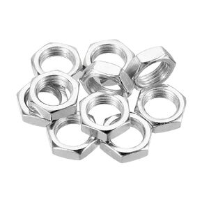 PATIKIL M16 x 1.5 Steel Hex Nuts, 10 Pack Metric Thread Zinc Plated Finished Hardware Nuts Screw Bolt Fasteners 7mm Height