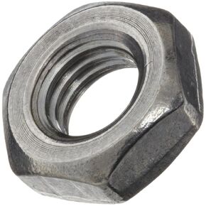 18-8 Stainless Steel Hex Jam Nut, Plain Finish, ASME B18.2.2, 1/2"-20 Thread Size, 3/4" Width Across Flats, 5/16" Thick (Pack of 50)
