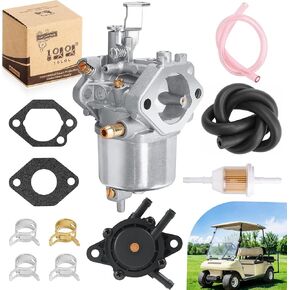 10L0L Golf Cart Carburetor Kit Compatible with Club Car DS, Precedent, Turf, Carryall & Kawasaki FE290 Engine, OEM# 101805601 101905601 17561 1016438 1016439 1016440 1016441 1016478