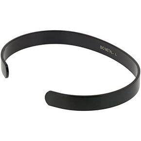 QRAY Gun Metal Lite Steel Golf Athletic Bracelet Men Women C-Shaped Health Wellness Bracelet