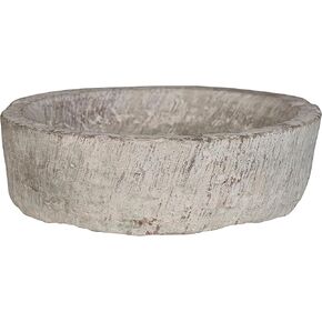 Creative Co-Op Vintage Reproduction Stone Home Design, Distressed Grey Decorative Bowl, Natural