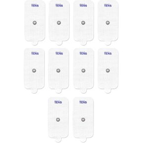 TENS Electrodes, Premium Quality XL Replacement Pads for TENS Units, 5 Pairs of Snap TENS Unit Electrodes (10 TENS Unit Pads), 2 inch x 4 inch, Discount TENS Brand