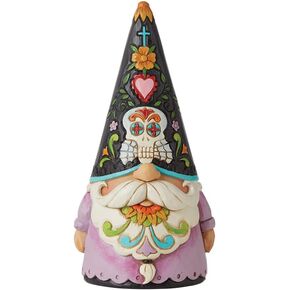 Enesco Jim Shore Heartwood Creek Halloween Day of The Dead Gnome Figurine, 6.1 Inch, Multicolor