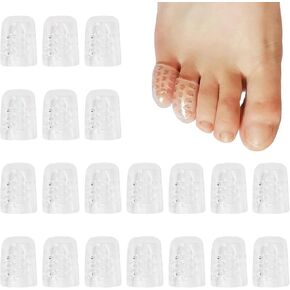 20Pcs Silicone Toe Protectors，Toe Protectors Women Breathable Toe Covers Gel Toe caps, Toe Protectors for Runners for Corns,Blisters and Ingrown Toenails Used for Both Males and Females ﻿