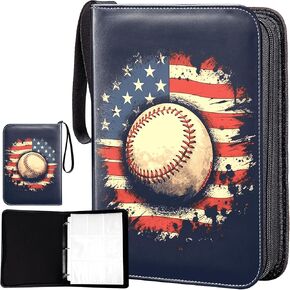 M&J GoBo Premium Deep Blue Baseball Card Binder, Fits Up to 900 Pockets, Hydrophobic & Dust-Free, Lightweight & Easy to Carry