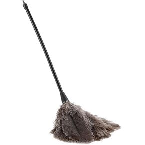 40cm Premium Quality Genuine Ostrich Duster, Handmade Washable Reusable Ostrich Duster, Attracts Dust Particles, for Books Keyboard Office Home