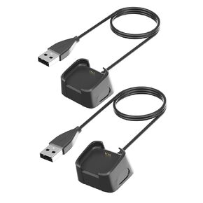 Compatible for Fitbit Versa 2 Charger Replacement USB Charging Cable Dock Stand with 3.3ft for Fitbit Versa 2 Health and Fitness Smartwatch-2 Pack