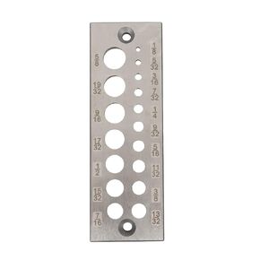 A2 Steel Dowel Plate, Wood Dowel Plate Maker,High Speed Steel Dowel Plate,Available for All Softwoods and Hardwoods (English 17 Holes)