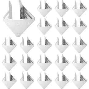 24Pcs Hurricane Ties for Rafter, Heavy Duty Electrogalvanizing Joist Hangers, 18-Gauge Hurricane Straps, Hot Dip Galvanized Rafter Ties Brackets, Truss Brackets, Thickness 1.2mm