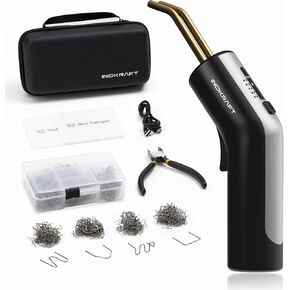 Plastic Welding Kit, Ergonomic Design Plastic Welder with 500 Staples, Usb Charge Welding Kit with Portable Storage Bag for Bumper Repair, Plastic DIY Projects and other Plastic Repairs