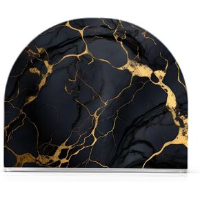 Napkin Holder-Black and Gold Marble,Acrylic Paper Napkin Holders for Tables Kitchen Restaurant Home Decor, Modern Decorative Holder for Dinner Paper Cocktail Napkins