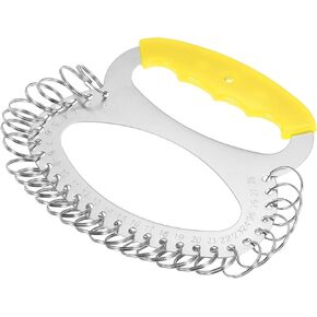 PATIKIL 28 Rings Stainless Steel Key Organizer, 2Pcs Portable Keyring Holder Keychain Storage Management for Home Office Apartment, Yellow
