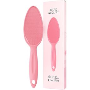 Bare August Glass Foot File Callus Remover- Heel Scraper & in Shower Foot Scrubber Dead Skin Remover - Pedicure Foot Buffer for Soft Feet