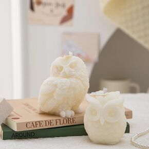 شمعة معطرة على شكل بومة، 240 جرام لطيف على شكل حيوان حكيم برائحة شمع الصويا، شمعة مزخرفة لطاولة صورة الدعامة هدية عيد ميلاد، مثالية للتأمل وتخفيف التوتر وتعزيز المزاج in Kuwait