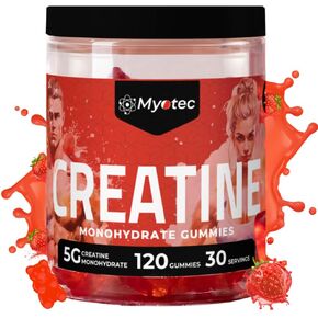 Creatine Monohydrate Gummies for Men & Women-5g of Creatine Monohydrate per Serving- Increase Strength and Build Muscle,Sugar Free, 120 Count