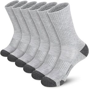 WROLEM Men's Breathable Sweat-Wicking Socks Lightweight Sports Non-slip Comfort Cushioned Crew Socks