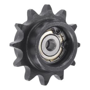 uxcell Chain Idler Sprocket, 8mm Bore 3/8" Pitch 12 Tooth Tensioner, Black Oxide Finish C45 Carbon Steel with Insert Double Bearing for ISO 06B Chains