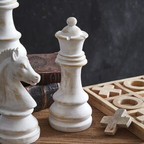 Colonial Tin Works Chess Sculpture Queen, 8.75-inch Height, Resin, Home, Home Décor