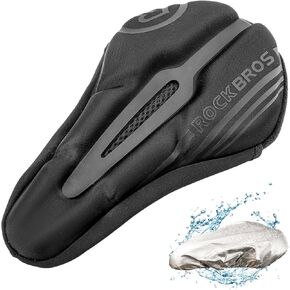 ROCKBROS Bike Seat Cushion Bike Seat Cover for Men Women Comfortable Memory Foam Gel Padded Suitable for Spin/Road/Mountain Bike, BMX, Touring&Commuting