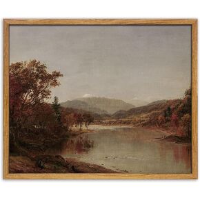 UPWOIGH Vintage Oil Painting Wall Art,Theodore Clement Steele 1910 - On the Road to Belmont,Nature Scenery Kitchen Bathroom Bedroom Decor 8X10in