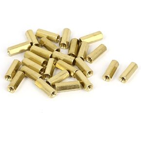 uxcell a15081800ux0064 Standoff Spacer M3 x 13Mm Female Threaded Brass Hex Standoff Pillar Spacer Nut 25Pcs