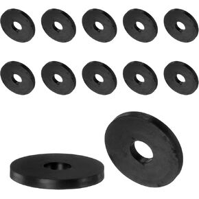 uxcell 12pcs Rubber Spacers 1-1/4" OD, 1/4" ID, 1/16" Height Round Anti Vibration Spacer Rubber Bushing Grommets Thick Rubber Washers for Home Car Accessories