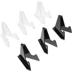 6pcs Collection Display Stand Easel Plate Stand One Chip Challenge Coin Easel Mini Clear Easel Acrylic Easel Stand Mini Picture Frame Coin Display Stands Coin Rack Medal Monitor