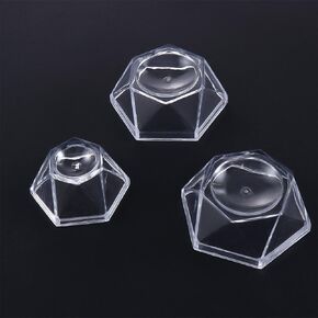 Kopida 3 Pcs Crystal Ball Stands, Clear Acrylic Crystal Ball Base Ball Model Holder for Display Marbles, Crystal Balls, Golf Ball, Baseball, Spheres