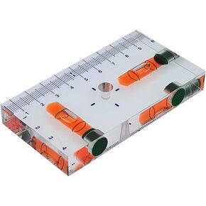 Transparent cuboid high-precision T-type level integrated small household magnetic horizontal bubble level