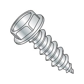 Small Parts 1216ABW Steel Sheet Metal Screw, Zinc Plated, Hex Washer Head, Hex Drive, Type AB, #12-14 Thread Size, 1" Length (Pack of 50)