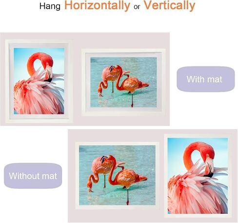 12x16 Wood Picture Frame Set of 2 Diamond Painting Frame 30x40cm Display 12x16in / 30x40 cm Without Mat or 10x14 in/ 25x35cm with Mat Diamond Art Frame 12 x 16 Poster Photo Gallery Wall Frame - White in Saudi Arabia