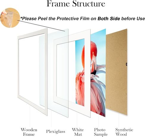 12x16 Wood Picture Frame Set of 2 Diamond Painting Frame 30x40cm Display 12x16in / 30x40 cm Without Mat or 10x14 in/ 25x35cm with Mat Diamond Art Frame 12 x 16 Poster Photo Gallery Wall Frame - White in Saudi Arabia