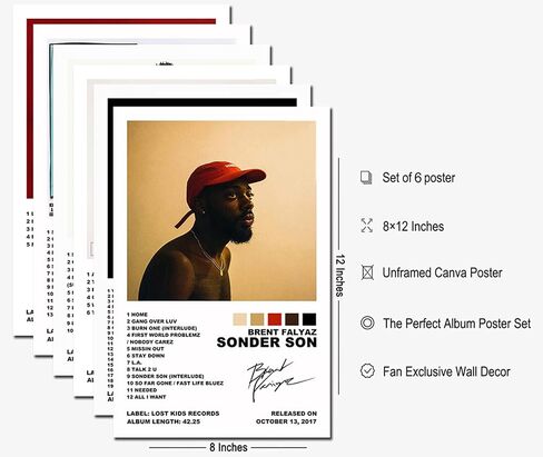 Poster Set - Lost poster Sonder Son poster Wastelan poster 6 Piece Canvas Print (8x12 Inch, Unframed) in Saudi Arabia