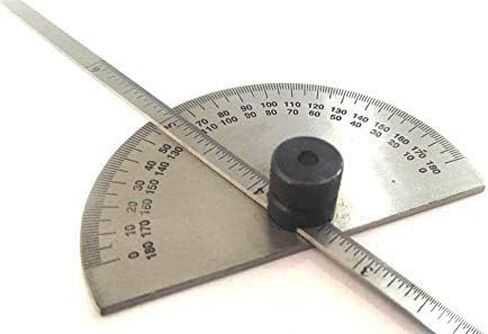 Stainless Steel Protractor 0-180 degrees Machine Tools (Degree Protractor cum Depth) in Saudi Arabia