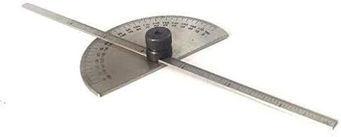 Stainless Steel Protractor 0-180 degrees Machine Tools (Degree Protractor cum Depth) in Saudi Arabia