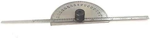 Stainless Steel Protractor 0-180 degrees Machine Tools (Degree Protractor cum Depth) in Saudi Arabia