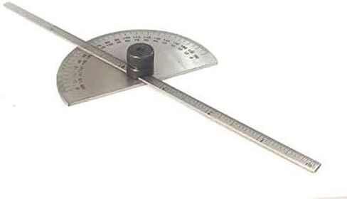 Stainless Steel Protractor 0-180 degrees Machine Tools (Degree Protractor cum Depth) in Saudi Arabia