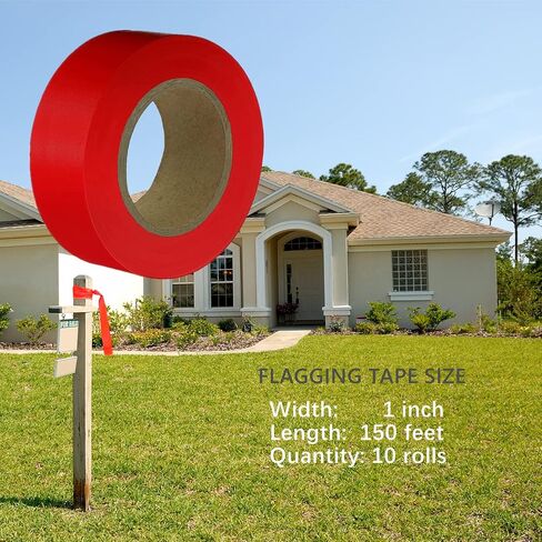 Blue Flagging Tape,Surveyors Tape,1-3/16" × 300' Survey Tape,Tree Marking Ribbon,Non-Adhesive Plastic Ribbon,Trail Marking Tape in Saudi Arabia