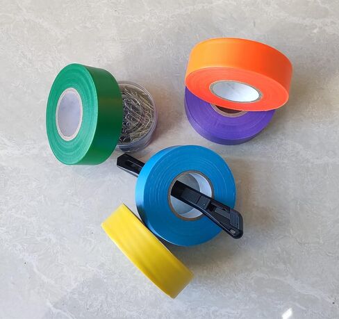 Blue Flagging Tape,Surveyors Tape,1-3/16" × 300' Survey Tape,Tree Marking Ribbon,Non-Adhesive Plastic Ribbon,Trail Marking Tape in Saudi Arabia