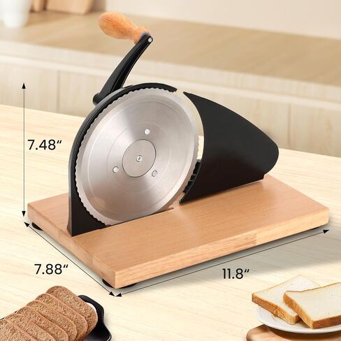 Classic Manual Bread Slicer,Manual Bread Slicer,Classic Hand Crank Home Bread Slicer,Manual Bread Slicer With Hand Crank,Manual Bread Slicer For Homemade Bread,Manual Rotary Bread Slicer(black) in Kuwait